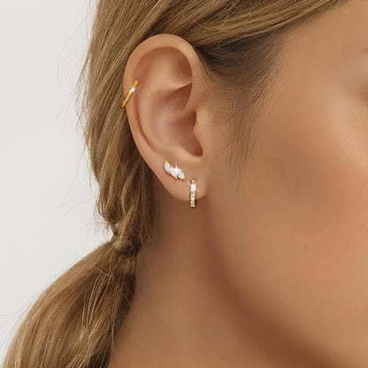 Gold Small Hoop Earrings Set for Women, Gold Plated Dainty Small Huggie Hoop Earrings for Women, Gold Earrings Stack Sets for Multiple Piercing, Cartilage Earrings for Women Jewelry Gifts