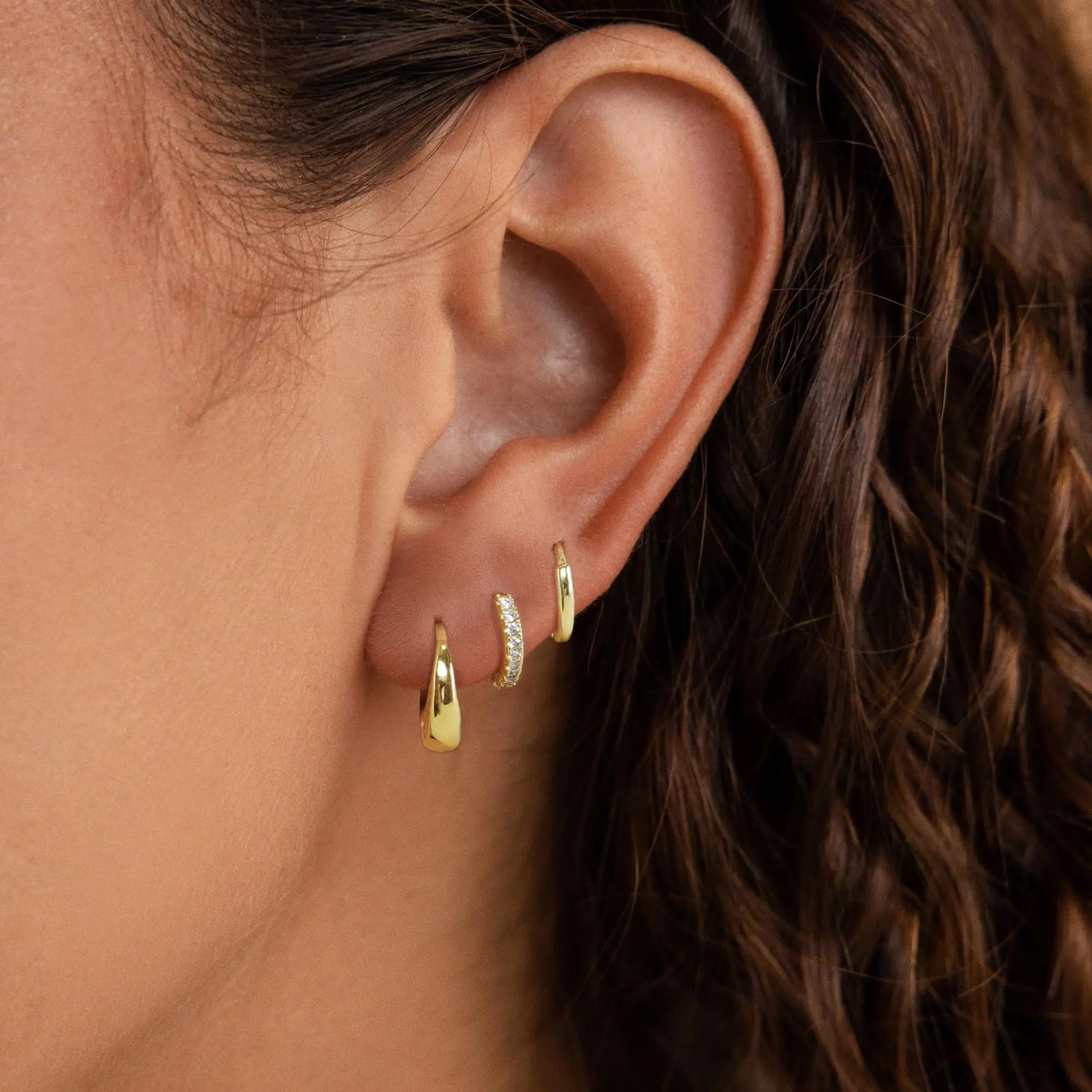 Gold Small Hoop Earrings Set for Women, Gold Plated Dainty Small Huggie Hoop Earrings for Women, Gold Earrings Stack Sets for Multiple Piercing, Cartilage Earrings for Women Jewelry Gifts