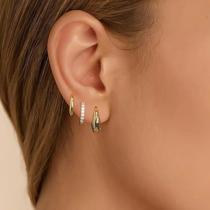 Gold Small Hoop Earrings Set for Women, Gold Plated Dainty Small Huggie Hoop Earrings for Women, Gold Earrings Stack Sets for Multiple Piercing, Cartilage Earrings for Women Jewelry Gifts